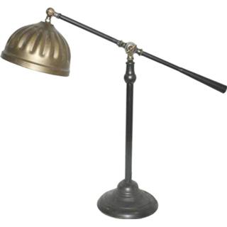 👉 Clayre & Eef Bureaulamp 62*19*62 Cm Bruin Ijzer Tafellamp Tafellamp