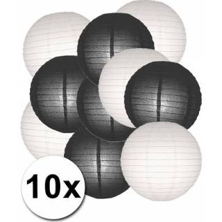 👉 Lampion active zwarte witte en feest lampionnen 10x