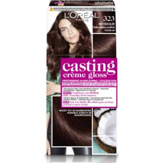 👉 3x L'Oréal Casting Crème Gloss Haarkleuring 323 Hot Chocolate - Donker Parelmoer Goudbruin