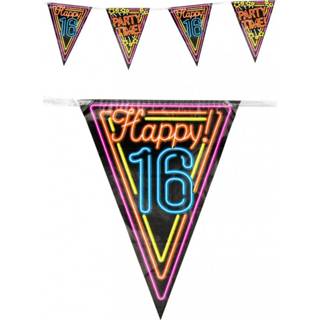 👉 Vlaggenlijn active 16 jaar Neon 10 meter voor feesten 8713647517009