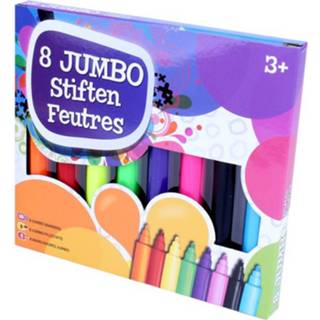 👉 Stift multikleur kinderen 8x Gekleurde Jumbo Stiften/markers - Creatief Kinderspeelgoed Knutselbenodigdheden 8720276311571