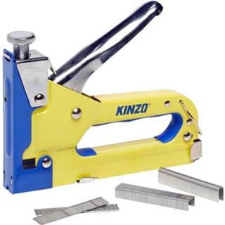 👉 Metaal blauw Kinzo Tacker - 3-weg 4-14mm Met Nieten, Krammen En Spijkers 8711252719160