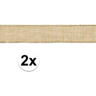 👉 Active 2x Jute cadeaulint/decoratielint 5 x 500 cm op rol