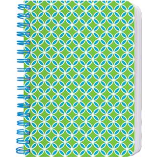👉 Notitieboek blauw groen karton papier Cedon A6 Tegels Karton/papier Blauw/groen 4048809022164