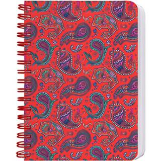 👉 Notitieboek rood karton papier Cedon A6 Paisley Karton/papier 4048809022171