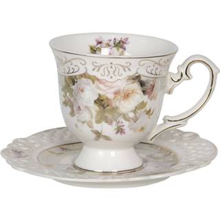 👉 Clayre & Eef Kop En Schotel 6ce1180 12*9*9 / Ø 14*1 Cm / 0,2l