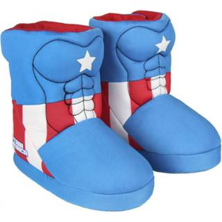 👉 Pantoffels polyester multikleur jongens kinderen Marvel Avengers Captain America 3d Sloffen/pantoffels Voor - Kindersloffen/kinderpantoffels 26-27 8720276493635