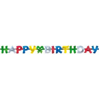 👉 Slinger kunststof multikleur Amscan 'Happy Birthday' 140 X 11 Cm 4009775172215