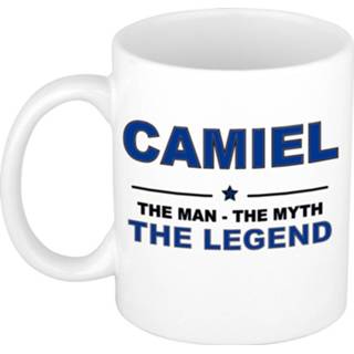 👉 Beker mannen Camiel The man, myth legend cadeau koffie mok / thee 300 ml