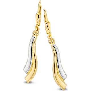 👉 Oorhanger bicolor active Excellent Jewelry Oorhangers met Golvende Stroken 8785259693204