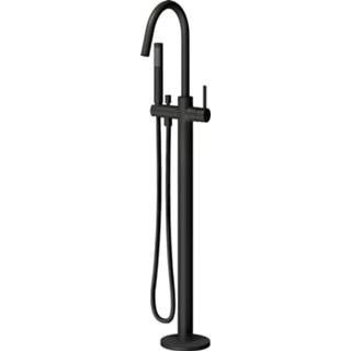 👉 Badmengkraan zwart mat messing mengkraan XO opbouw greep keramisch standaard perlator Clou Vrijstaande Type 1 Met Handdouche 8719304720850