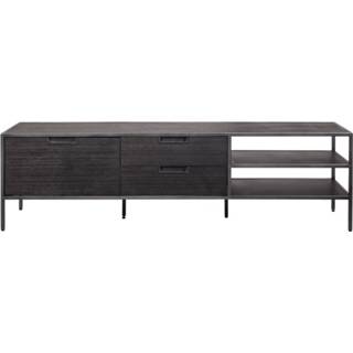 👉 Zwart hout active TV-Meubel Eleonora TV meubel Madison dark - 160 cm 8719087024350