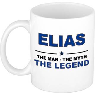 👉 Beker mannen Elias The man, myth legend cadeau koffie mok / thee 300 ml