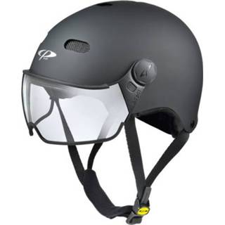 👉 CP Carachillo E-bike helm zwart - trendy fietshelm met vizier voor brildragers