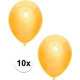 Ballon active gele metallic ballonnen 30 cm 10 stuks