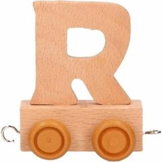 👉 Lettertrein houten kinderen Kinderspeelgoed letter trein R