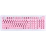 👉 Toetsenbord roze active Toetsenbord>Siliconen ABS doorschijnende keycaps, OEM zeer mechanisch toetsenbord, universeel gametoetsenbord (roze)