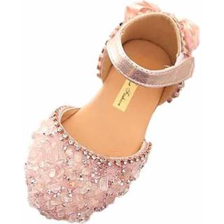 👉 Kids Buckled Crystal lovertjes strand sandalen, maat: 32 (roze)