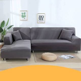 👉 Sofa All-inclusive universele set Sofa volledige hoes Voeg een stuk kussensloop toe, maat: eenpersoonszits (90-140 cm) (zilvergrijs)