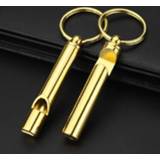 👉 Fluit metalen goud active 2 STUKS Fluitje Flesopener Sleutelhanger Creatieve Multifunctionele Hanger, Kleur: