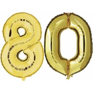 👉 Folie ballon goud 80 jaar ballonnen