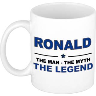 👉 Beker active mannen Ronald The man, myth legend beterschap cadeau mok/beker 300 ml