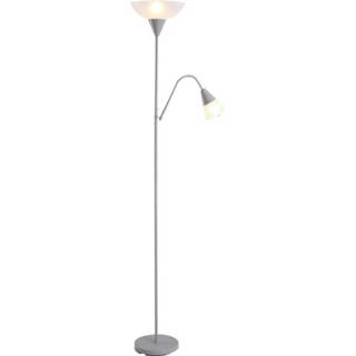 👉 Vloerlamp zilver active HOMCOM verstelbaar dubbele kop, 4251774965385