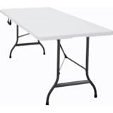 👉 Terrastafel wit kunststof active Casaria Opvouwbare tuintafel 220x70x72cm 6011635456432