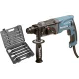 👉 Boorhamer active Makita HR 2470 incl. 13-delige SDS Plus boor en beitel set 4040746265109