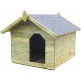 👉 Hondenhok grenenhout active VXL voor tuin met opklapbaar dak geïmpregneerd 6011600323363