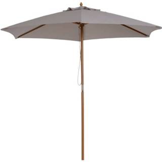 👉 Parasol grijs bamboe polyester active Outsunny zonwering 3-staps 180/ 4250871283453