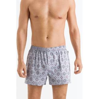 👉 Boxershort grijs katoen male mannen Hanro Heren Ondergoed Fancy Woven boxershorts 888721400046