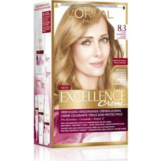 👉 3x L'Oréal Excellence Creme Haarverf 8.3 Licht Goudblond