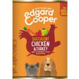 👉 6x Edgard&Cooper Blik Vers Vlees Kip en Kalkoen 400 gr
