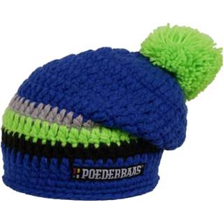 👉 Muts blauw limegroen grijs zwart One Size active Lange gekleurde - Blauw/limegroen/grijs/zwart 8718969274593