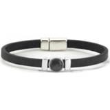 👉 Qoss Zwarte Armband Charlotte Zwart - Maat L