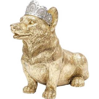 👉 Spaarpot goud polyresin active Kare Royal Sitting Corgi 4025621526780