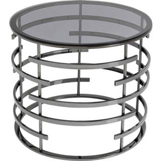 👉 Bijzettafel zwart zilver glas active Kare Saturn Black 4025621848547