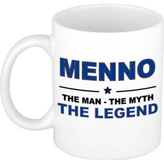 👉 Koffiemok mannen Namen / theebeker Menno The man, myth legend 300 ml