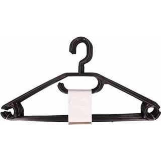 Kunststof kledinghanger zwart kledinghangers 10 stuks - Action products