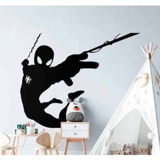 👉 Muursticker nederlands Muurstickers superhelden Silhouet spiderman