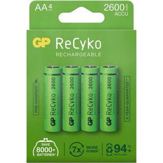 👉 Batterij active GP ReCyko AA batterijen 2600 mAh (4) 4891199187094