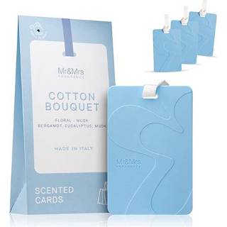 👉 Boeket active Mr&Mrs Fragrance Scented cards for drawers Set van 3 Cotton Bouquet 8053288290658