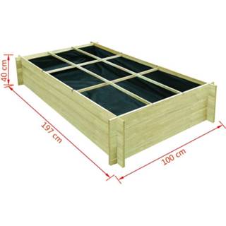 👉 Plantenbak fsc grenenhout active 197x100x40 cm gempregneerd 8718475557968
