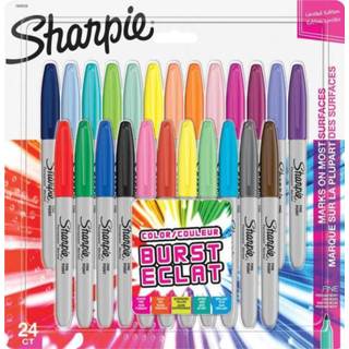 👉 Active Sharpie Color Burst vilstiften set 24 kleuren 3501179562926