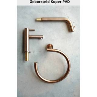 👉 Inbouw thermostaat PVD Hotbath Cobber CB007EXT afbouwdeel voor met 2 stopkranen geborsteld koper 8719874200639 8720143165948