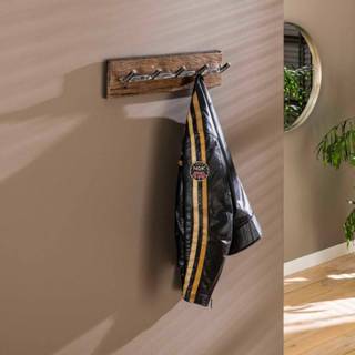 👉 Kapstok bruin hout wandkapstok active kapstokhaken Meer Design Ontario 5 haken 7422232645669