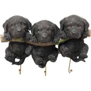 👉 Wandhaakje zwart polyresin active Kare Wandhaken Three Mini Dogs 4025621527473