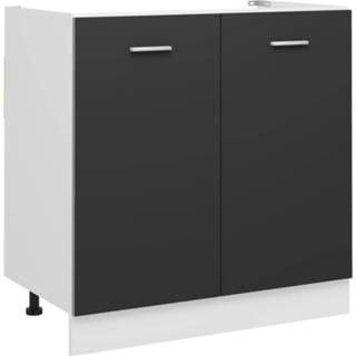 👉 Keukenkast grijs active 80x46x81,5 cm spaanplaat 8720286131855