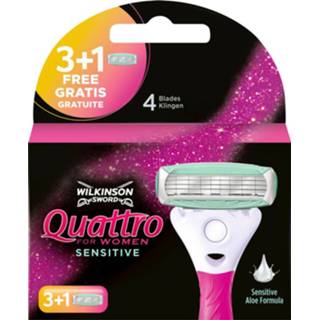 👉 10x Wilkinson Woman Scheermesjes Quattro Sensitive 4 stuks